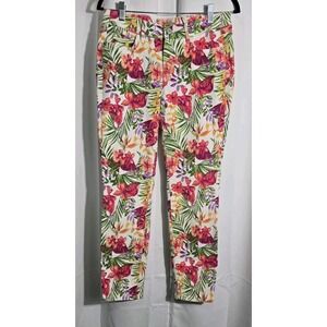 Tommy Bahama womens floral pattern skinny ankle jeans size‎ 28x28